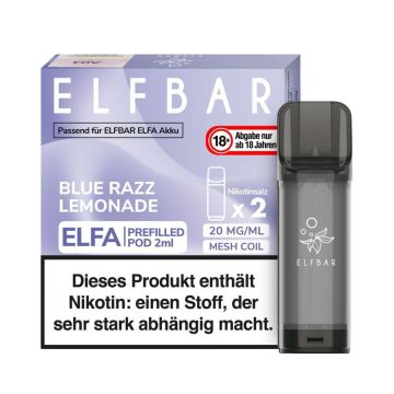 ELFBAR ELFA Blue Razz Lemonade Prefilled Pod 2x2ml 20mg